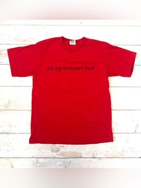 Boys 8/10 Red Short Sleeve Funny Shirt 100% Preshrunk Cotton Size 8 10